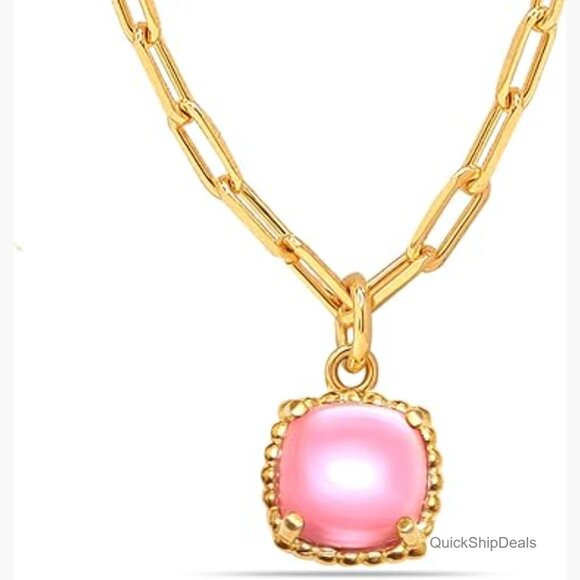 Sterling Silver Gold Plated Adjustable Pearl Zirconia Chain Necklace